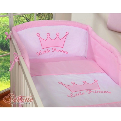 Lenzuola per Lettino Neonato 2 parti Rosa Little Prince/Princess Lenzuola per Lettino Neonato 2 parti Rosa Little Prince/Princess