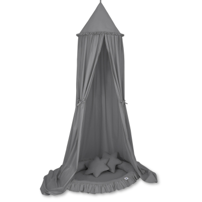 Set: Baldacchino da Appendere + Nido con Balze + Cuscini Antracite Set: Baldacchino da Appendere + Nido con Balze + Cuscini Antracite